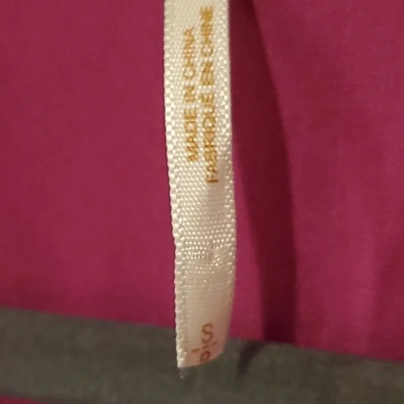 Free People Fushia Sheer Half & Half Blouse - Picture 4 of 8